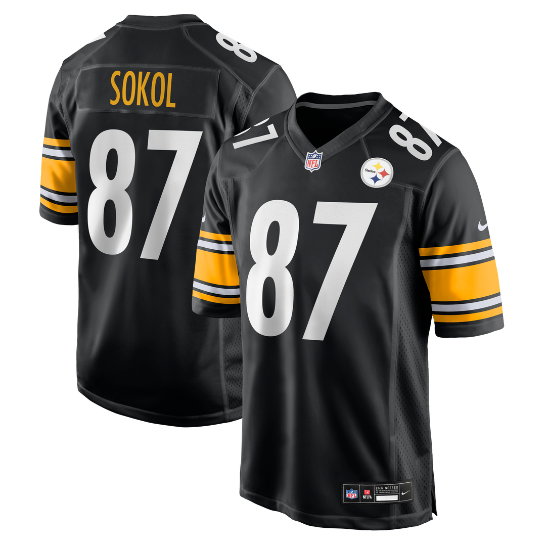 Men's Nike Pittsburgh Steelers Matt Sokol Black Team Game NFL Jersey