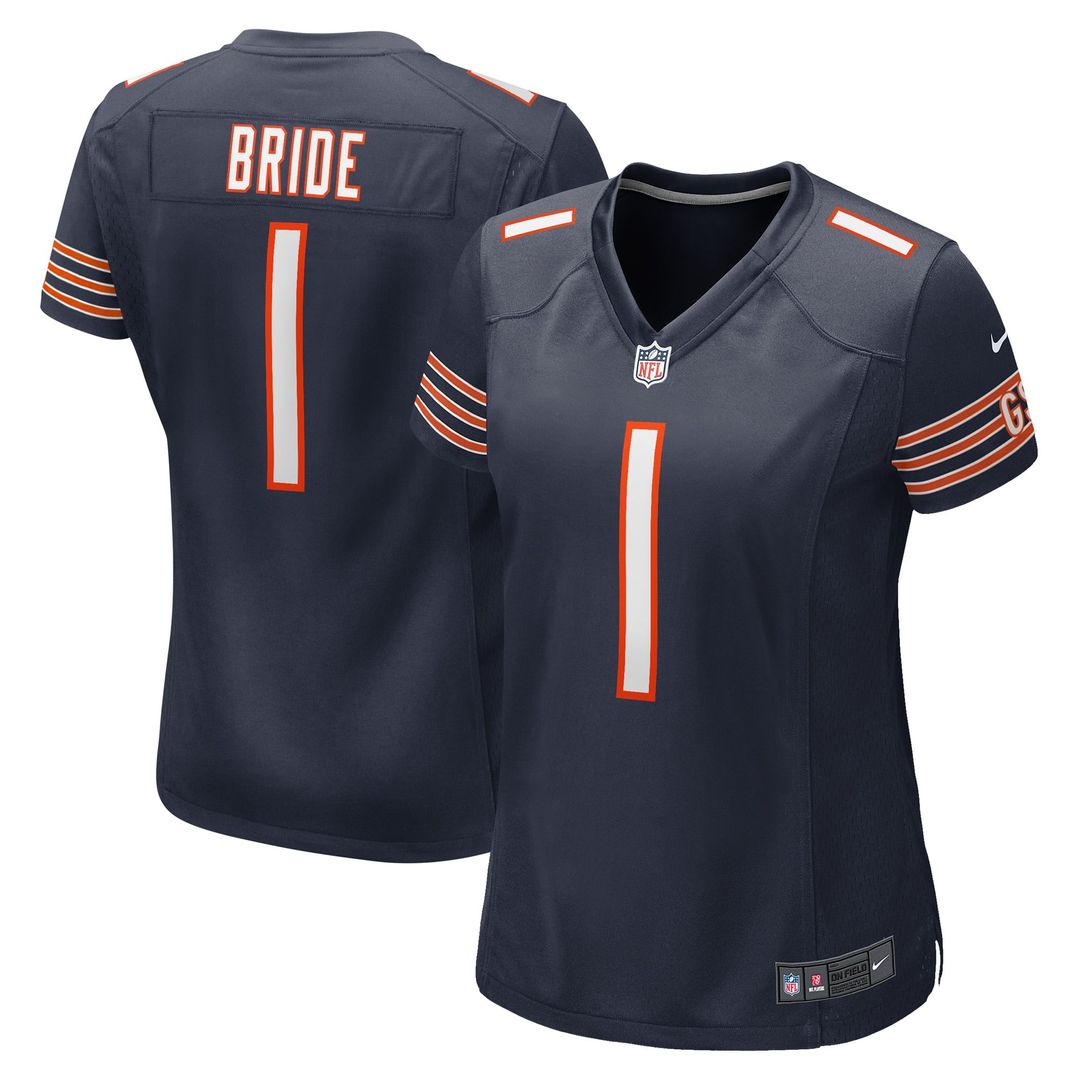 Women's Nike Chicago Bears Number 1 Bride Navy Game NFL Jersey