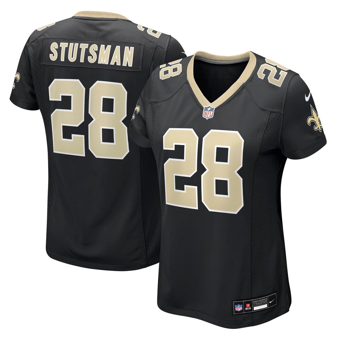 Women's Nike New Orleans Saints Danny Stutsman Black Team Game NFL Jersey