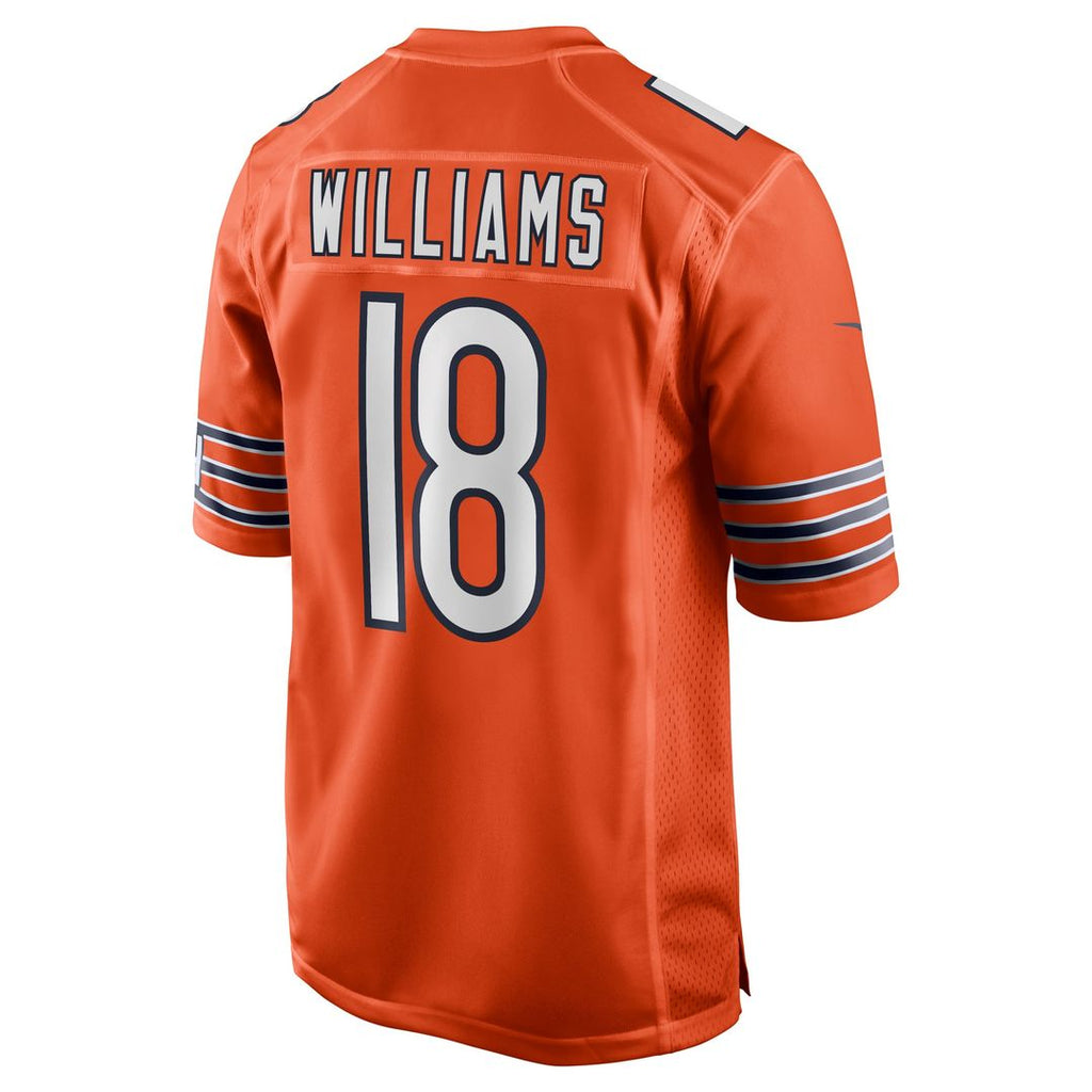 Men's Nike Chicago Bears Caleb Williams Orange Alternate Player Game NFL Jersey
