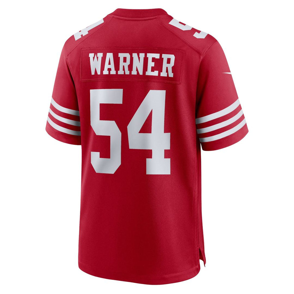 Men's Nike San Francisco 49ers Fred Warner White Team Game Player NFL Jersey
