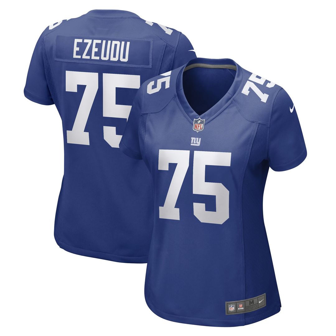 Women's Nike New York Giants Joshua Ezeudu Royal Game Player NFL Jersey