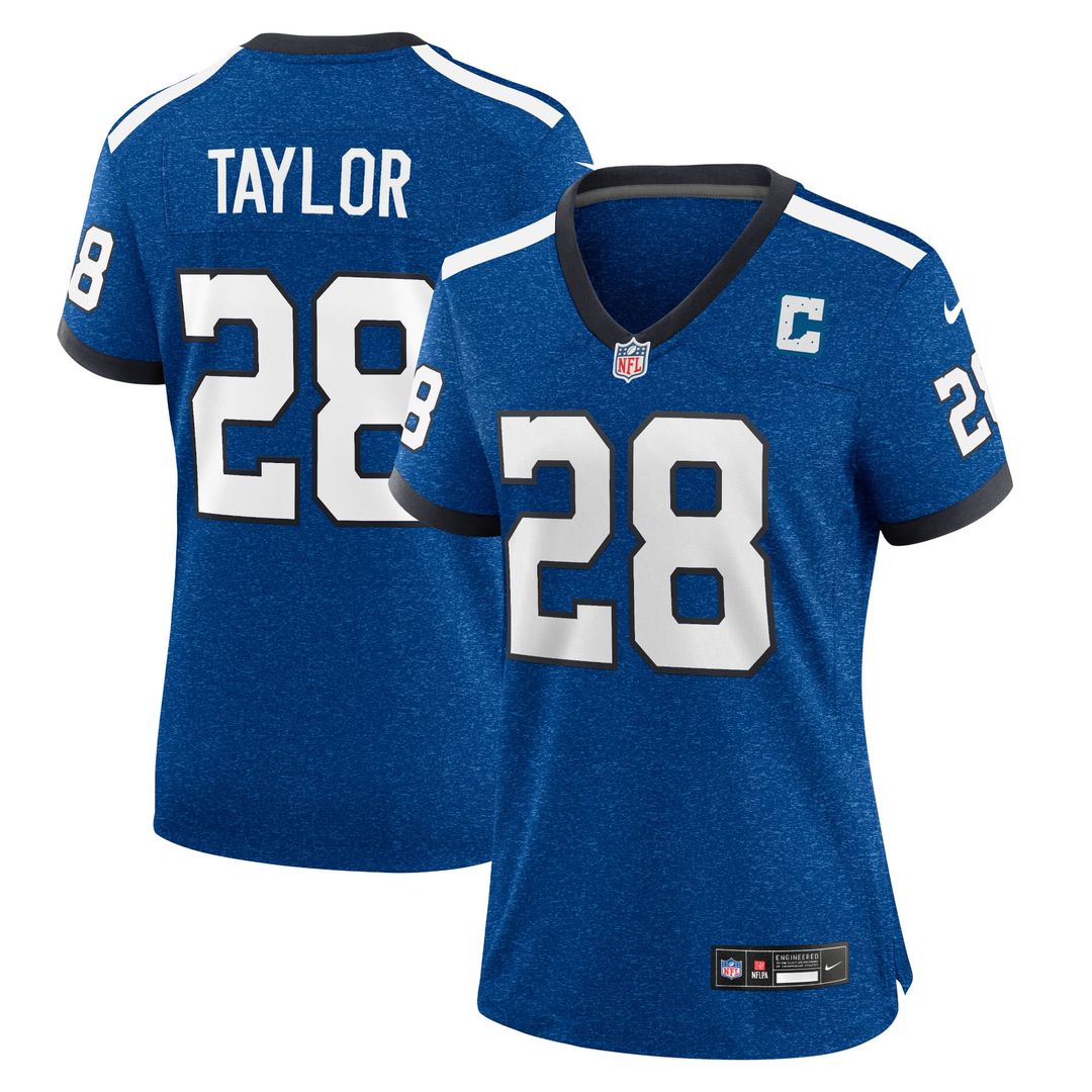 Women's Nike Indianapolis Colts Jonathan Taylor Royal Indiana Nights Alternate Game NFL Jersey