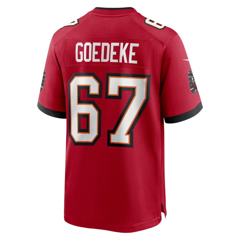 Men's Nike Tampa Bay Buccaneers Luke Goedeke Red Game Player NFL Jersey