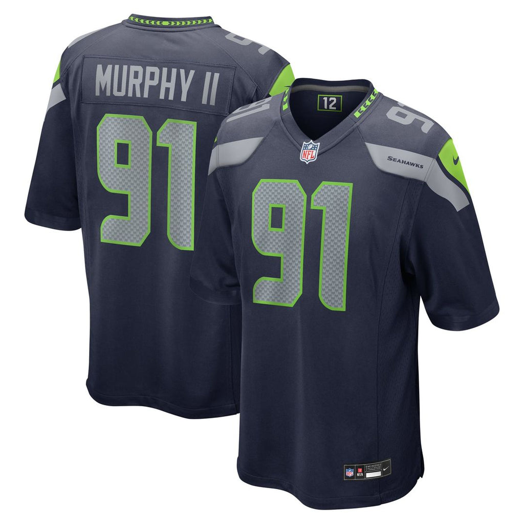 Men's Nike Seattle Seahawks Byron Murphy II College Navy Player Game NFL Jersey