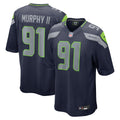 Men's Nike Seattle Seahawks Byron Murphy II College Navy Player Game NFL Jersey