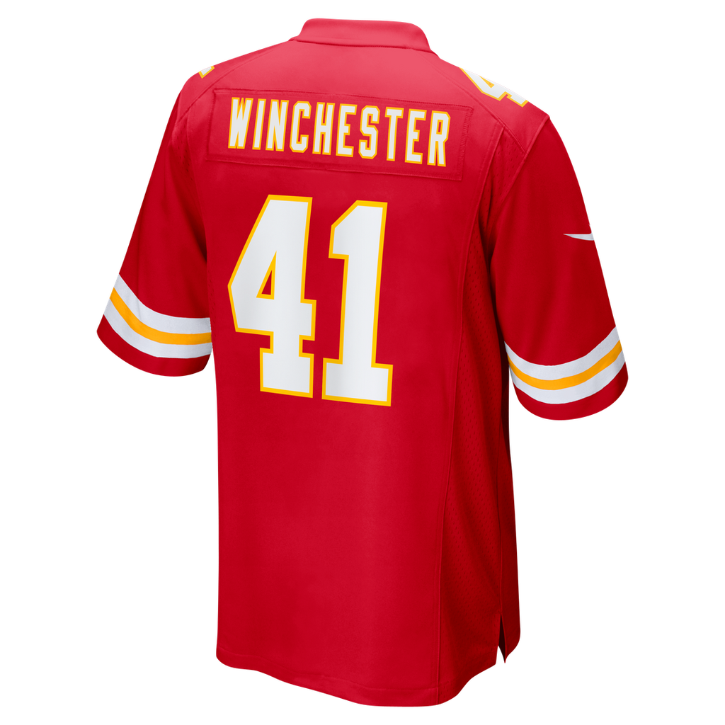 Men's Nike Kansas City Chiefs James Winchester Red Game NFL Jersey