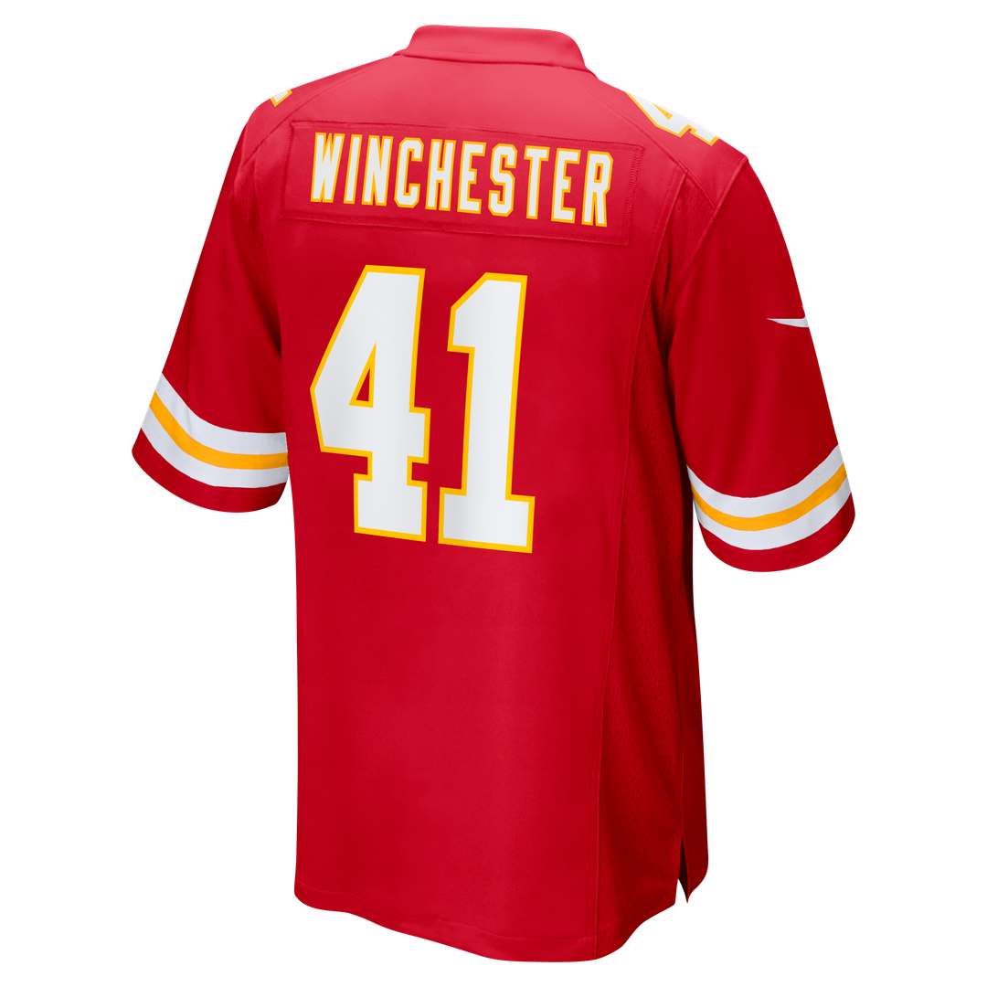 Men's Nike Kansas City Chiefs James Winchester Red Game NFL Jersey