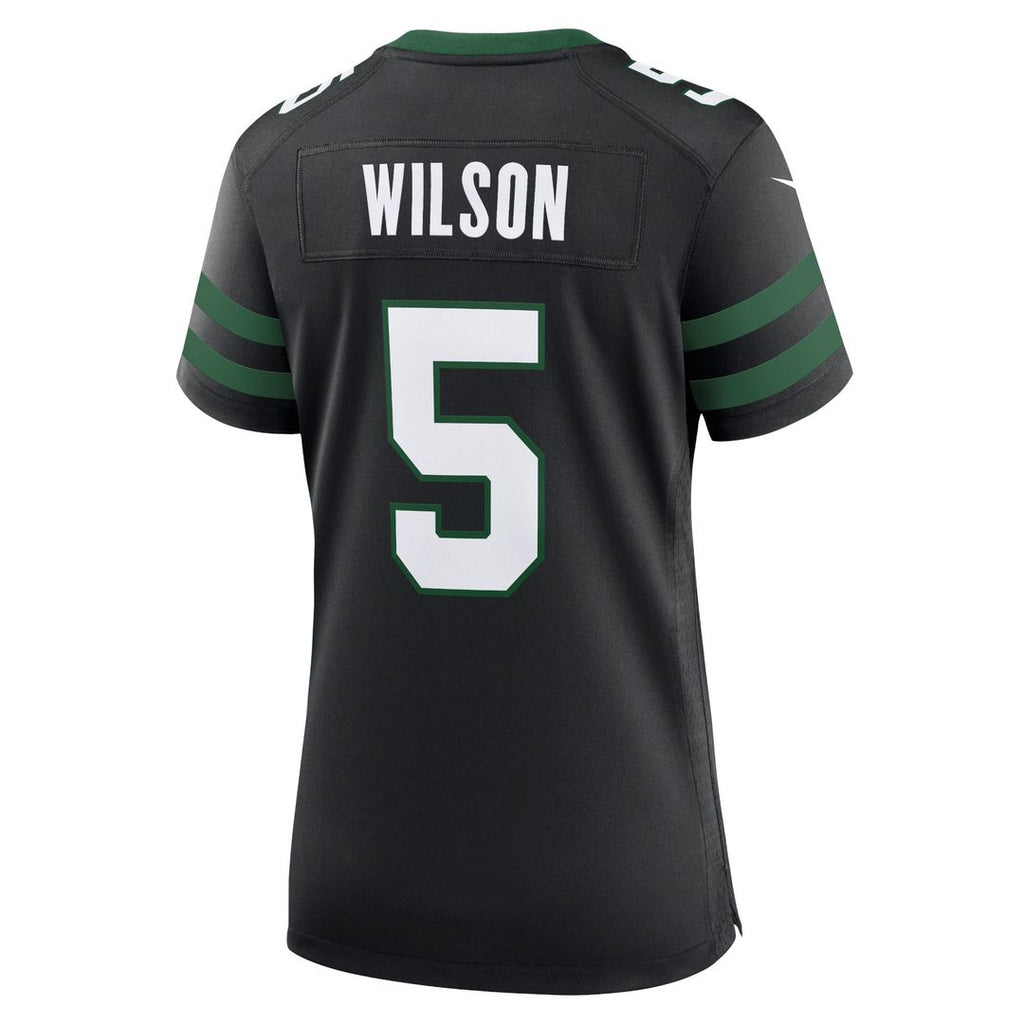Women's Nike New York Jets Garrett Wilson Legacy Black Alternate Game NFL Jersey