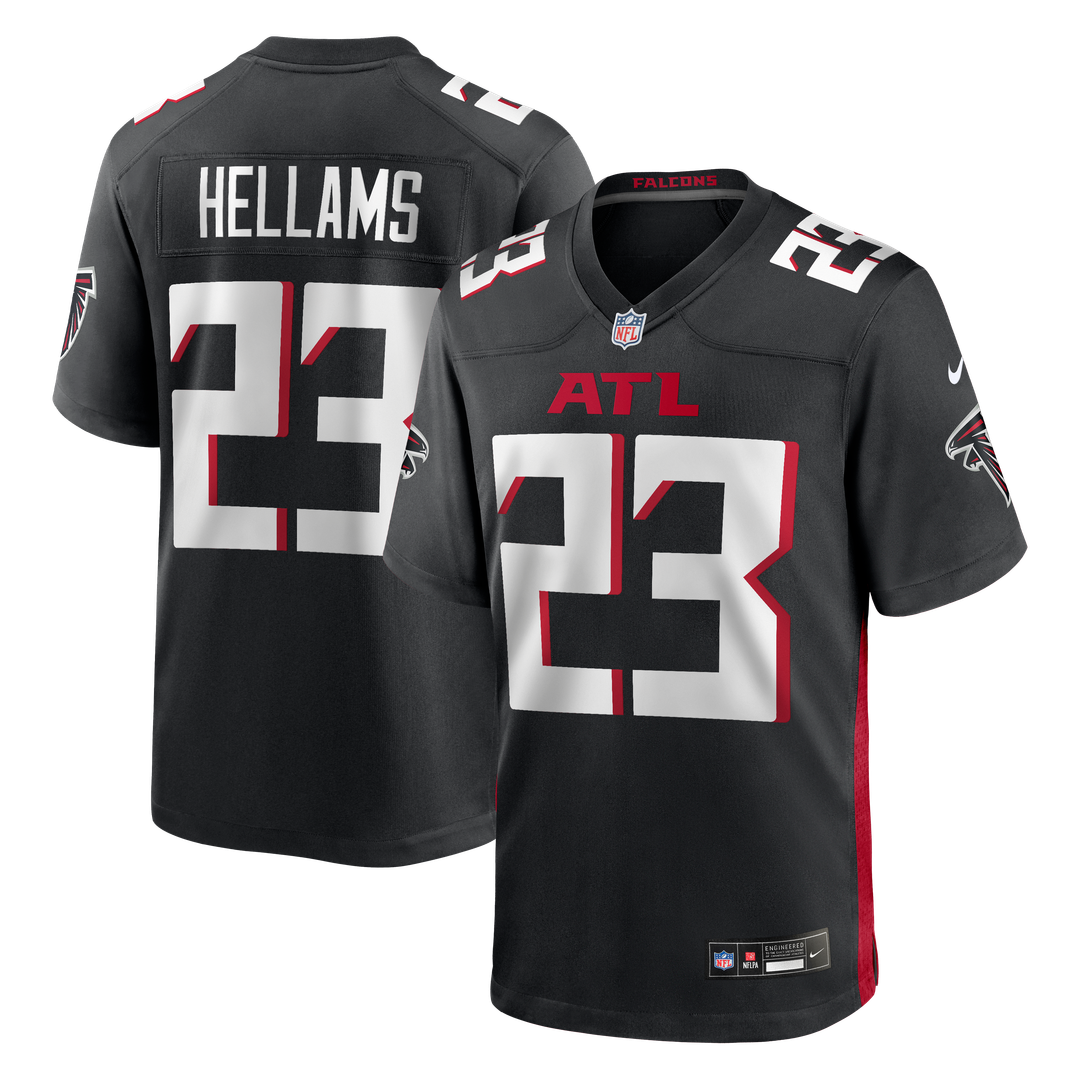 Men's Nike Atlanta Falcons DeMarcco Hellams Black Team Game NFL Jersey