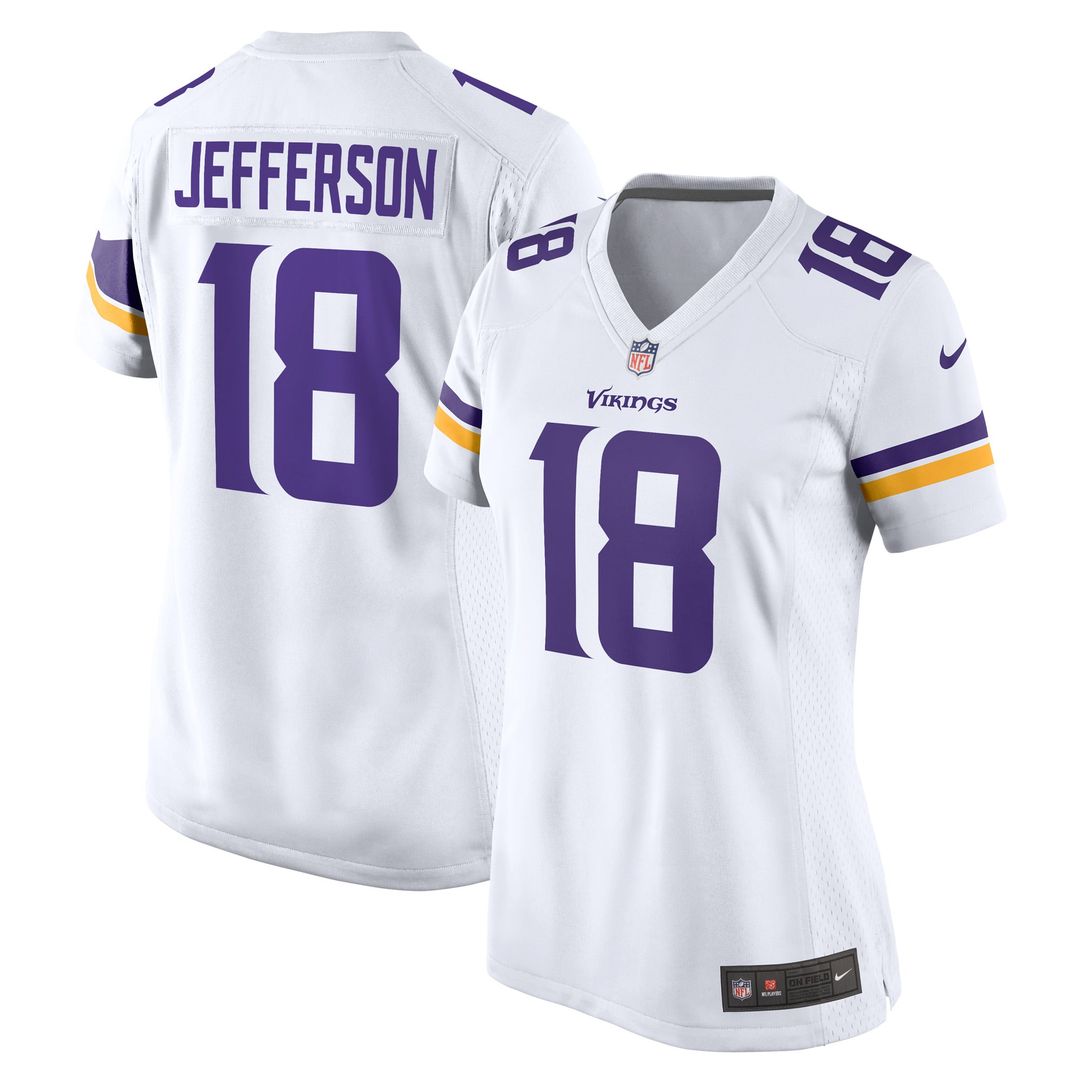 Women's Nike Minnesota Vikings Justin Jefferson Purple Game NFL Jersey
