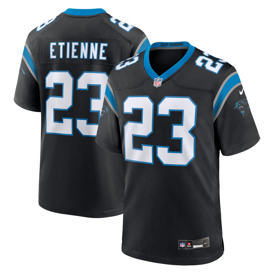 Men's Nike Carolina Panthers Trevor Etienne Black Team Game NFL Jersey