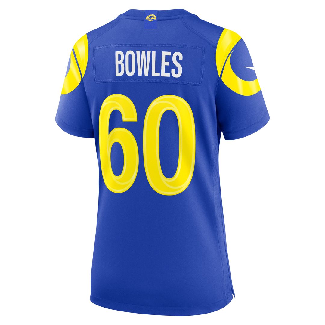 Women's Nike Los Angeles Rams Wyatt Bowles Royal Team Game NFL Jersey