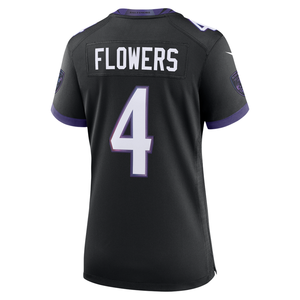 Women's Nike Baltimore Ravens Zay Flowers Black Alternate Game NFL Jersey